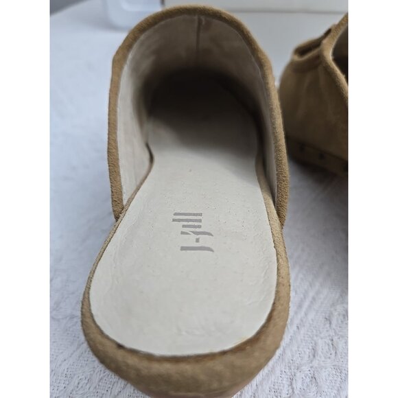 J JILL Womens Sz 7 Tan Suede Tassel Studded Suede Leather Mules NEW - Picture 9 of 12